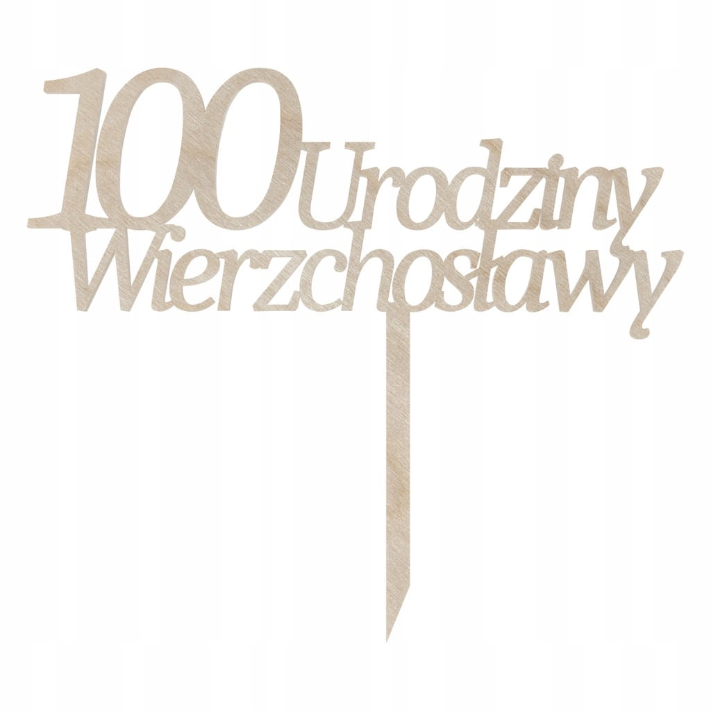 Personalizowany topper urodziny TWÓJ NAPIS 3 Zakręcone Sznurki Personalizowany topper urodziny TWÓJ NAPIS