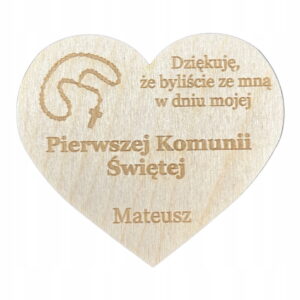 Podziękowanie dla gości MAGNES PIERWSZA KOMUNIA PERSONALIZOWANE IMIĘ