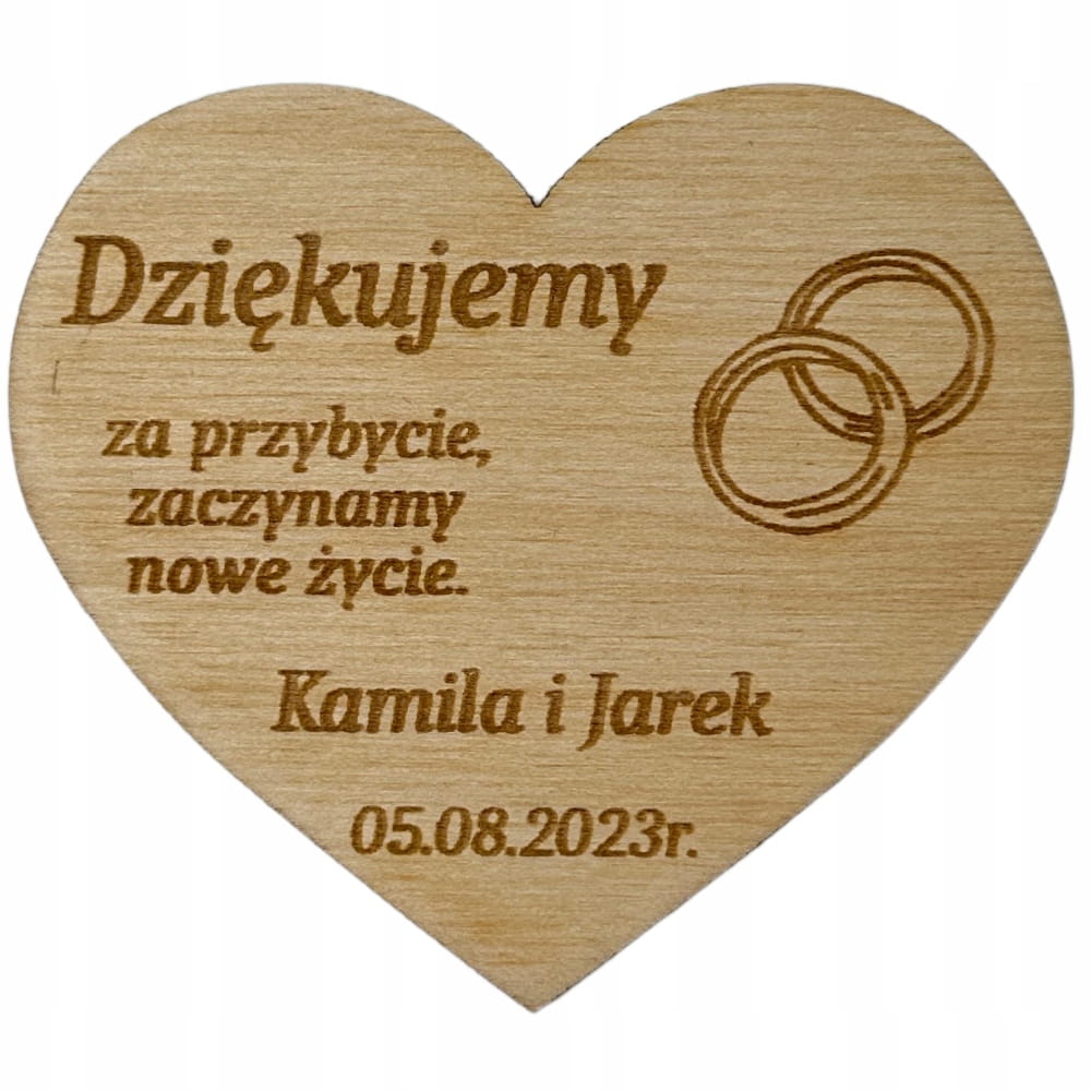 Podziękowanie MAGNES dla gości ślub wesele Personalizacja 3 Zakręcone Sznurki Podziękowanie MAGNES dla gości ślub wesele Personalizacja