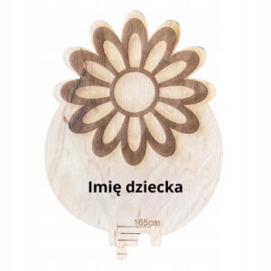 Personalizowana miarka wzrostu KWIATEK Imię dziecka