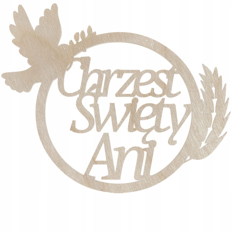 Personalizowana obręcz dekoracyjna CHRZEST ŚWIĘTY IMIĘ DZIECKA 1 Zakręcone Sznurki Personalizowana obręcz dekoracyjna CHRZEST ŚWIĘTY IMIĘ DZIECKA