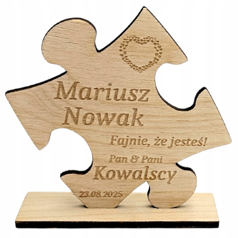 Winietka podziękowanie dla gości weselnych PUZZEL 1 Zakręcone Sznurki Winietka podziękowanie dla gości weselnych PUZZEL