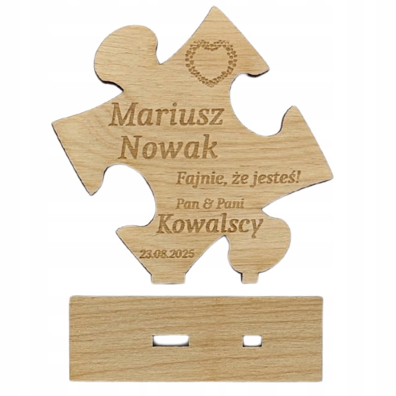 Winietka podziękowanie dla gości weselnych PUZZEL 2 Zakręcone Sznurki Winietka podziękowanie dla gości weselnych PUZZEL