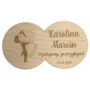 Podziękowanie MAGNES dla gości ślub wesele Personalizowane Młoda Para