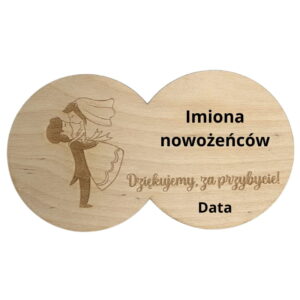 Podziękowanie MAGNES dla gości ślub wesele Personalizowane Młoda Para