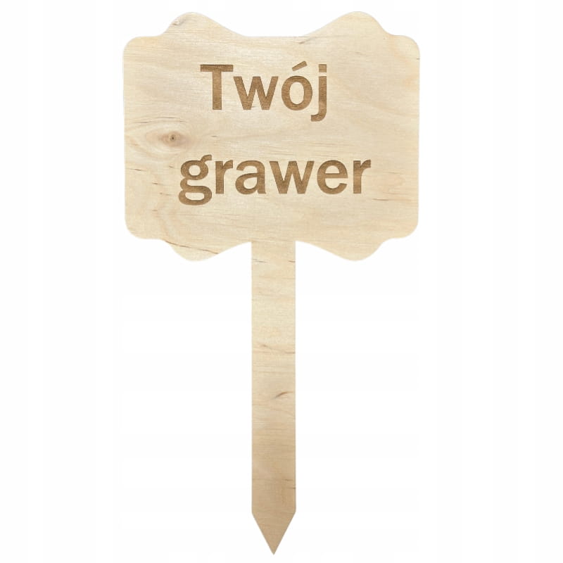 Tabliczka znacznik etykieta do roślin grawerowana TWÓJ GRAWER 1 Zakręcone Sznurki Tabliczka znacznik etykieta do roślin grawerowana TWÓJ GRAWER