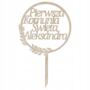 Personalizowany topper na Komunię IMIĘ DZIECKA Pierwsza Komunia Święta