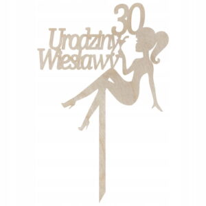 Personalizowany topper urodzinowy IMIĘ + WIEK