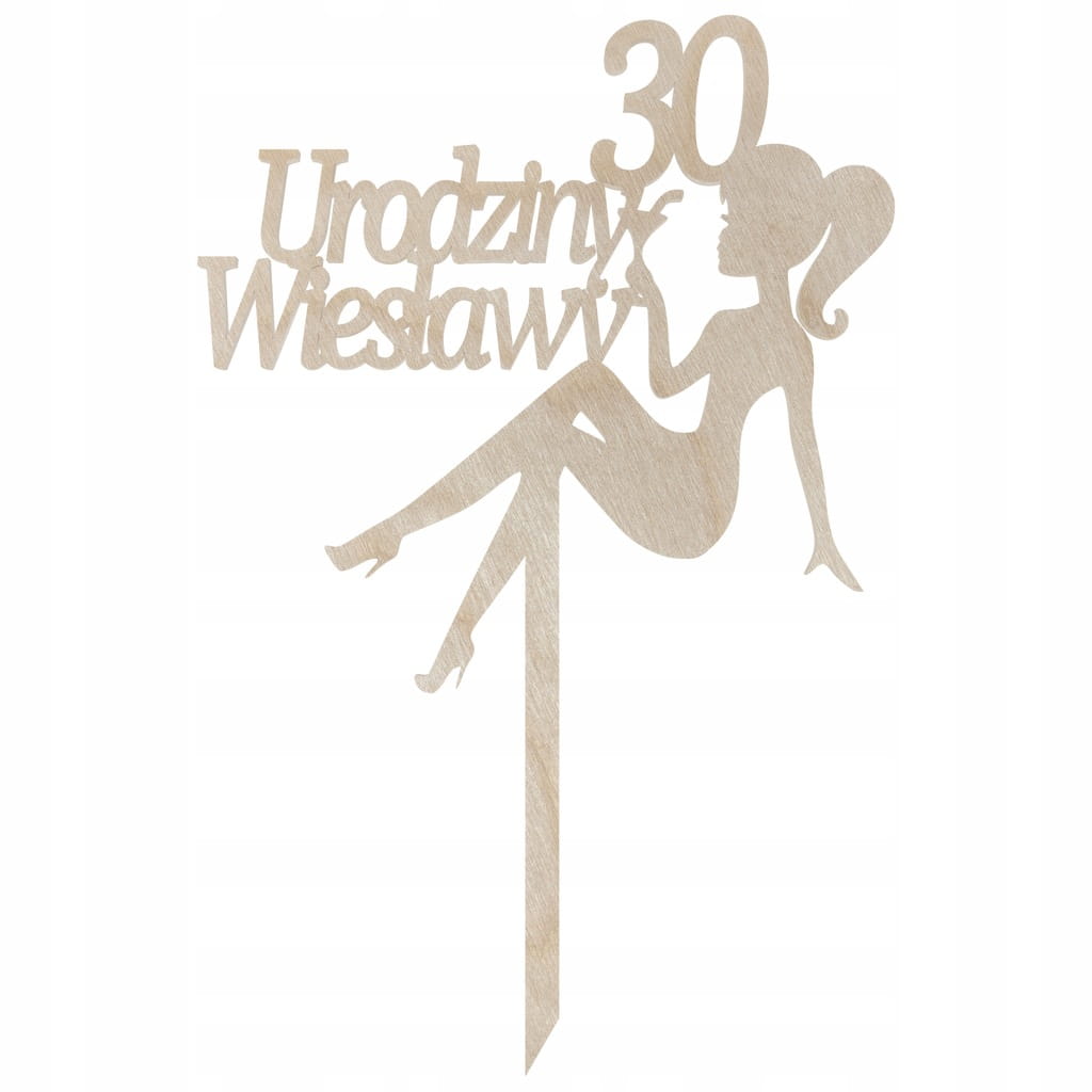 Personalizowany topper urodzinowy IMIĘ + WIEK 1 Zakręcone Sznurki Personalizowany topper urodzinowy IMIĘ + WIEK