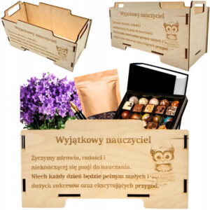 Skrzynka na upominki prezent box na różne okazje DOWOLNY NAPIS