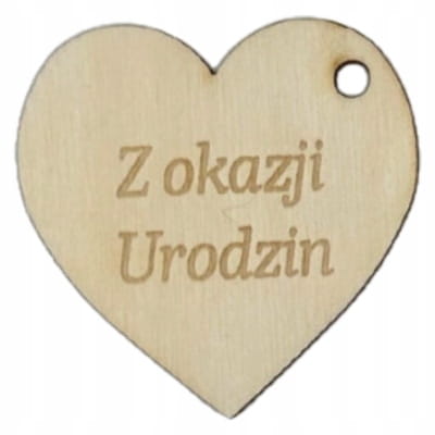 Serce zawieszka bilecik z dowolnym napisem TWÓJ GRAWER 3 Zakręcone Sznurki Serce zawieszka bilecik z dowolnym napisem TWÓJ GRAWER