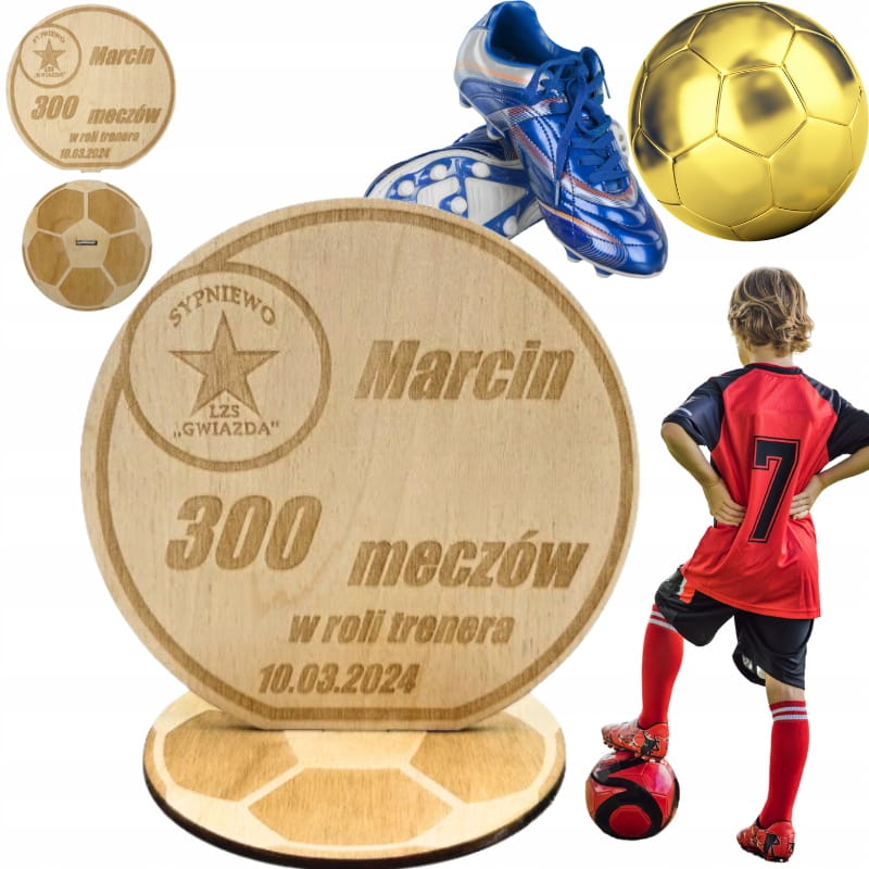 Nagroda statuetka puchar piłka TWÓJ GRAWER 1 Zakręcone Sznurki Nagroda statuetka puchar piłka TWÓJ GRAWER