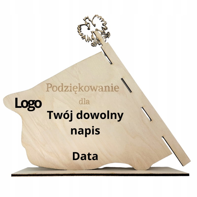 Sztandar PODZIĘKOWANIE NAGRODA Personalizowany 2 Zakręcone Sznurki Sztandar PODZIĘKOWANIE NAGRODA Personalizowany