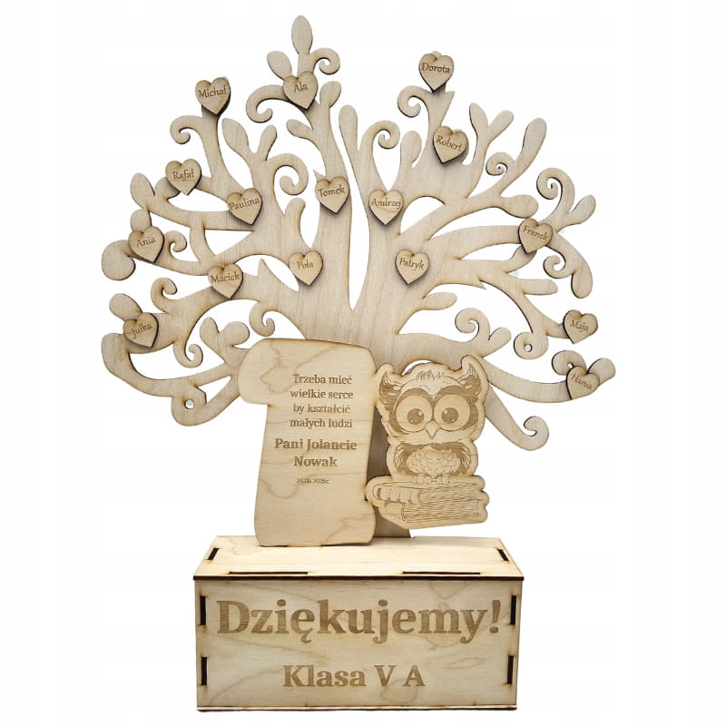 Drzewo podziękowanie prezent dla nauczyciela zakończenie roku 1 Zakręcone Sznurki Drzewo podziękowanie prezent dla nauczyciela zakończenie roku