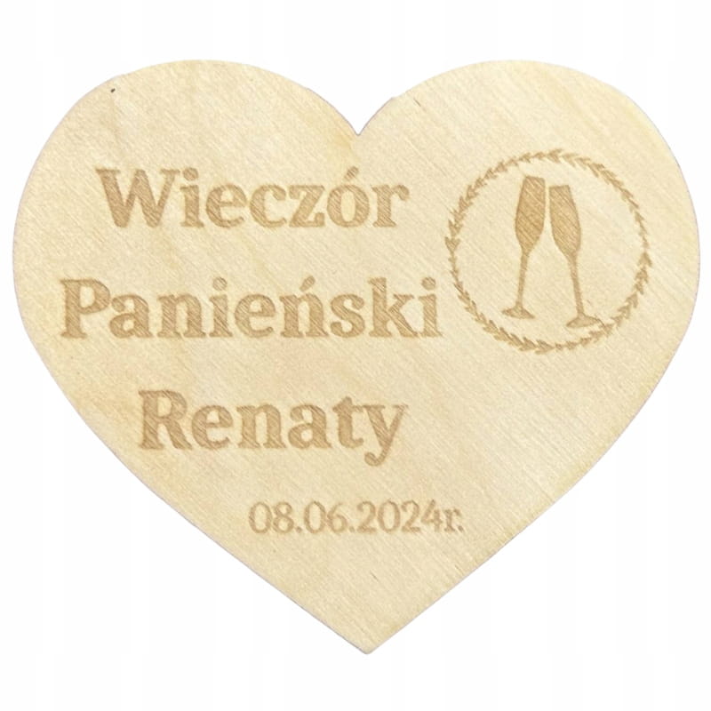 Serduszko MAGNES na wieczór panieński 1 Zakręcone Sznurki Serduszko MAGNES na wieczór panieński