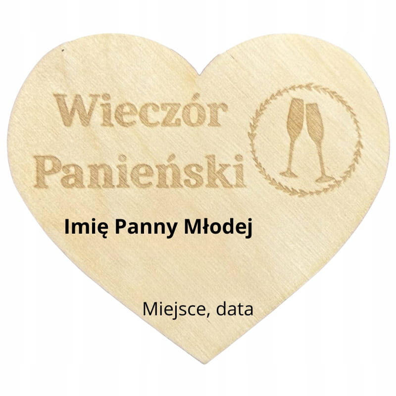Serduszko MAGNES na wieczór panieński 2 Zakręcone Sznurki Serduszko MAGNES na wieczór panieński