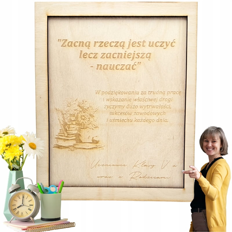 Ramka z dedykacją podziękowanie dla nauczyciela zakończenie roku 1 Zakręcone Sznurki Ramka z dedykacją podziękowanie dla nauczyciela zakończenie roku