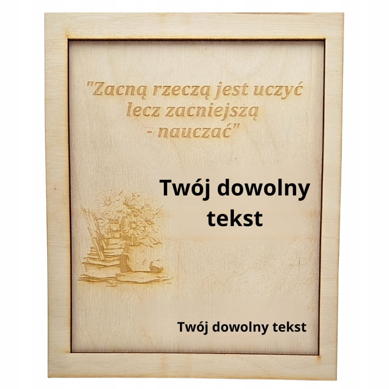 Ramka z dedykacją podziękowanie dla nauczyciela zakończenie roku 2 Zakręcone Sznurki Ramka z dedykacją podziękowanie dla nauczyciela zakończenie roku