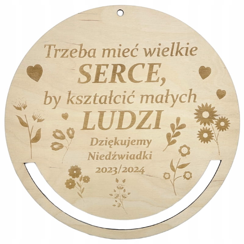Obręcz grawerowana do makramy TWÓJ DOWOLNY NAPIS 1 Zakręcone Sznurki Obręcz grawerowana do makramy TWÓJ DOWOLNY NAPIS