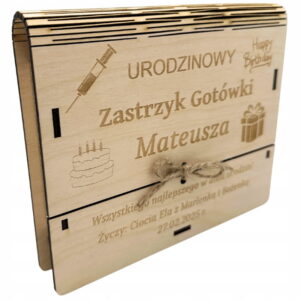 Pudełko koperta Urodzinowy zastrzyk gotówki prezent