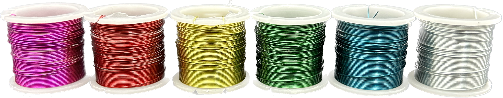 Druciki drut aluminiowe florystyczne szpulki 6 kol 1 Zakręcone Sznurki Druciki drut aluminiowe florystyczne szpulki 6 kol