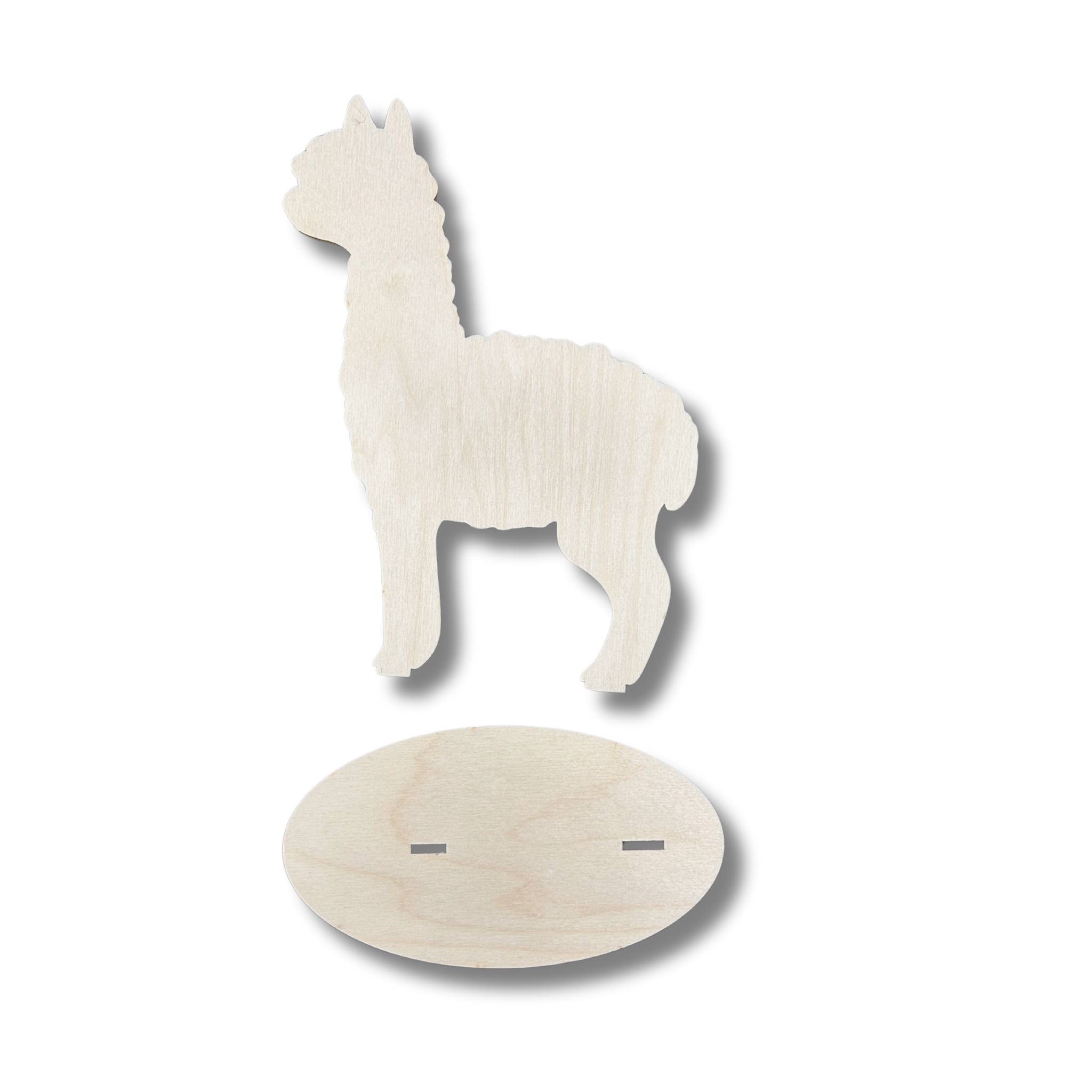 Alpaka na podstawce figurka drewniana dekoracja stojąca 15 cm 3 Zakręcone Sznurki Alpaka na podstawce figurka drewniana dekoracja stojąca 15 cm