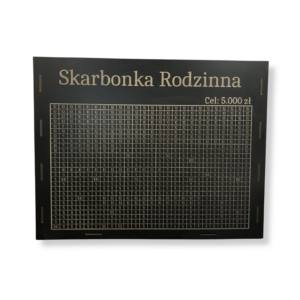 Skarbonka Gigant 650 kafelków 5000zł Skarbonka Rodzinna CZARNA