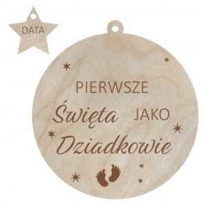 Bombka zawieszka Pierwsze święta jako Dziadkowie pamiątka prezent Babcia Dziadek