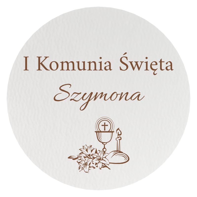 TABLICA POWITALNA KOMUNIJNA DEKORACJA SALI Z IMIENIEM DUŻA 40 CM KOŁO IHS 3 Zakręcone Sznurki TABLICA POWITALNA KOMUNIJNA DEKORACJA SALI Z IMIENIEM DUŻA 40 CM KOŁO IHS