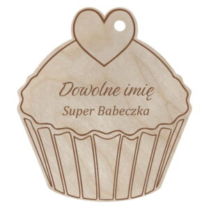 Brelok Zawieszka bilecik dla Kobiet IMIĘ + SUPER BABECZKA