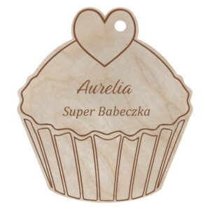 Brelok Zawieszka bilecik dla Kobiet IMIĘ + SUPER BABECZKA