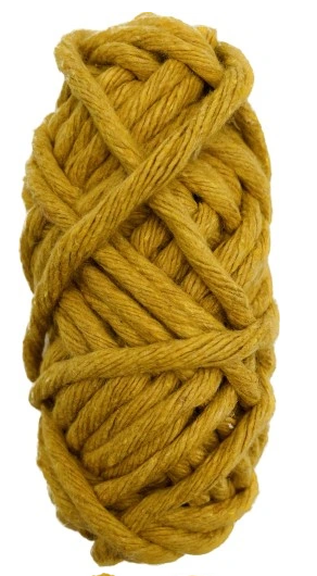 Sznurek bawełniany skręcany MUSZTARDOWY 10m 5mm 1 Zakręcone Sznurki Sznurek bawełniany skręcany MUSZTARDOWY 10m 5mm