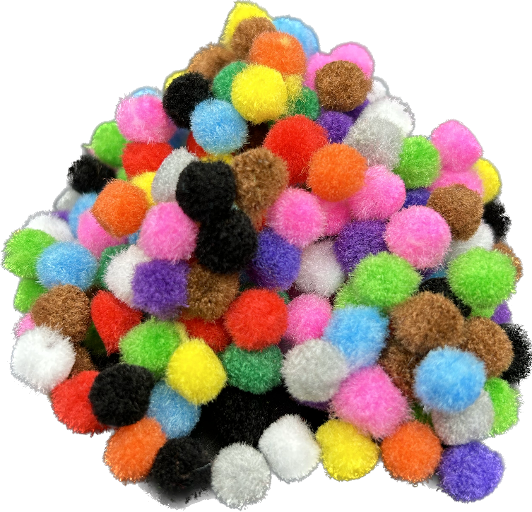 Pompony mix kolorów 1cm 1 Zakręcone Sznurki Pompony mix kolorów 1cm