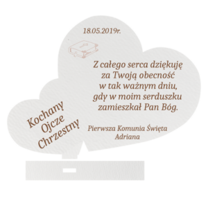 PODZIĘKOWANIE PIERWSZA KOMUNIA OJCIEC CHRZESTNY PERSONALIZOWANE PAMIĄTKA