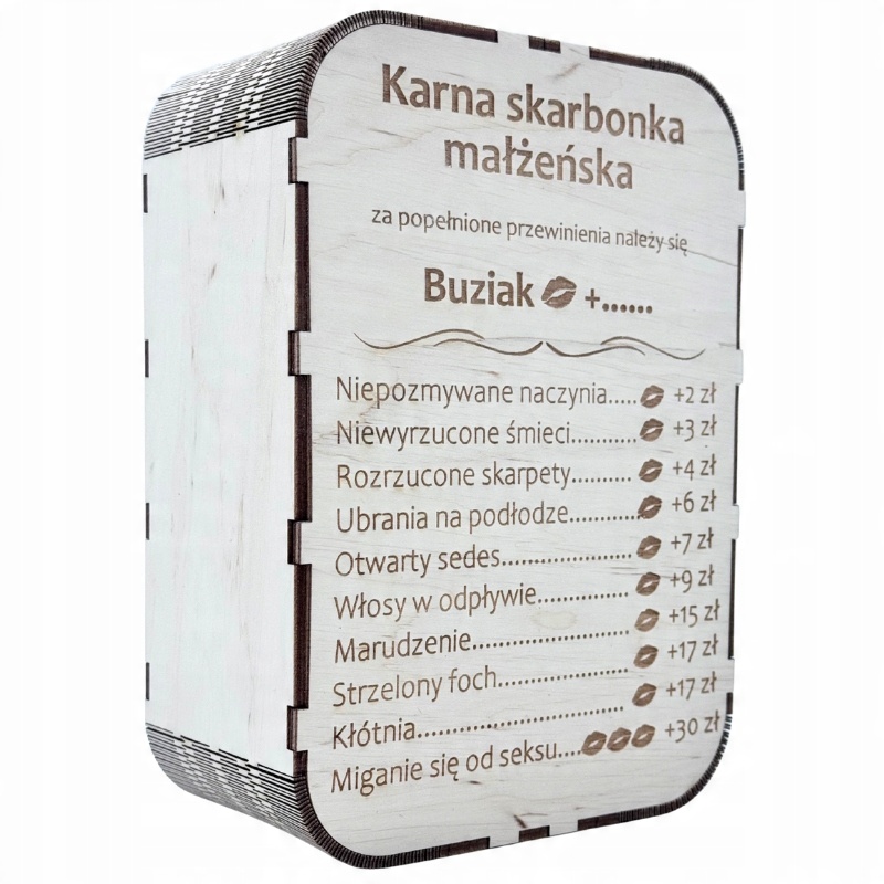 Karna skarbonka małżeńska dla par prezent wesele rocznica 4 Zakręcone Sznurki Karna skarbonka małżeńska dla par prezent wesele rocznica