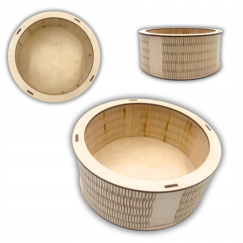 Pudełko okrągłe 25 cm do przechowywania pojemnik organizer 1 Zakręcone Sznurki Pudełko okrągłe 25 cm do przechowywania pojemnik organizer