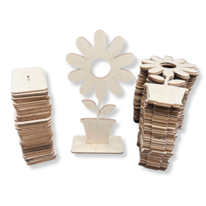 Stokrotka w doniczce drewniany kwiat 25 cm zestaw 50 szt