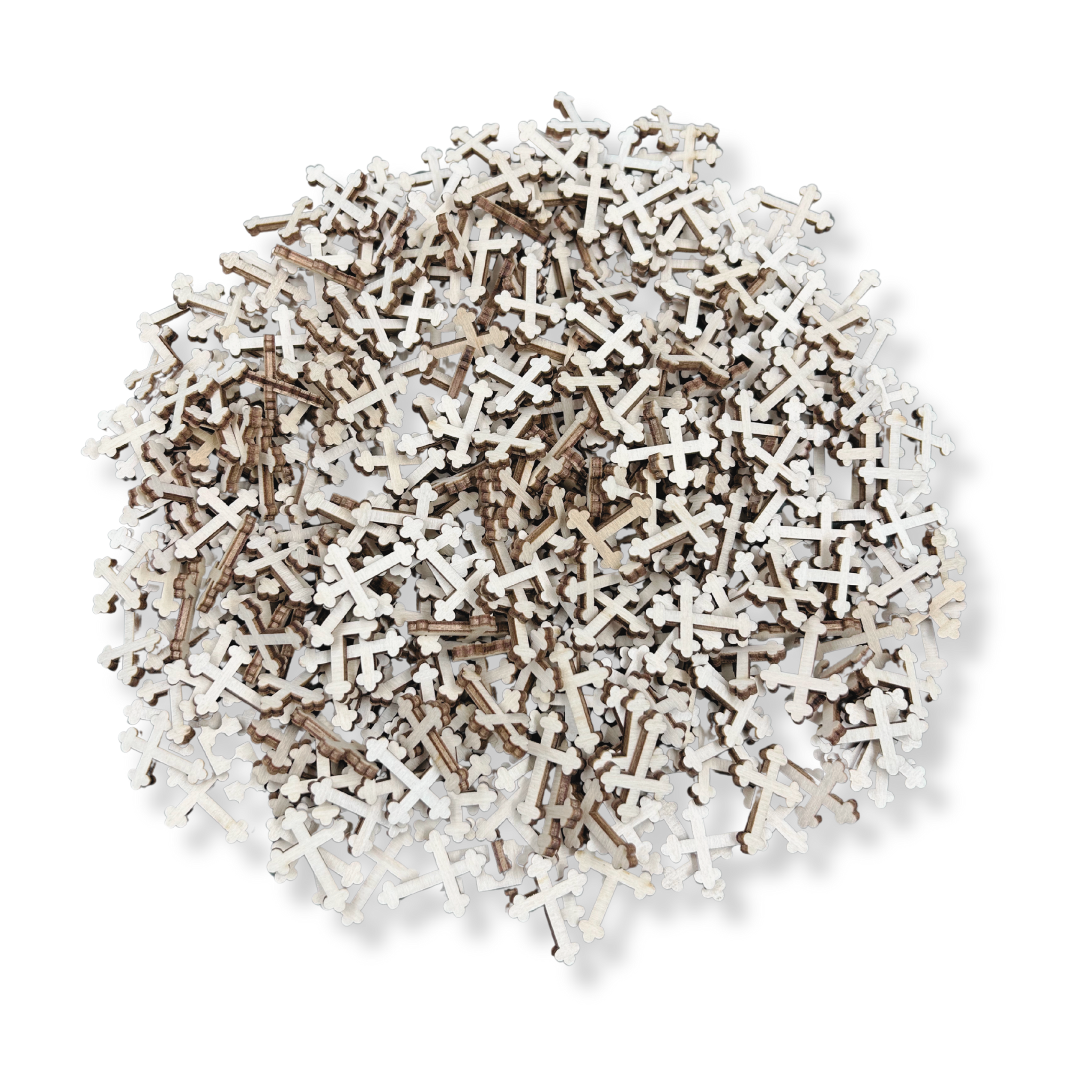 Drewniane scrapki krzyż krzyżyk krzyże 3cm 400 szt 1 Zakręcone Sznurki Drewniane scrapki krzyż krzyżyk krzyże 3cm 400 szt