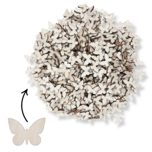 Drewniane motylki motylek 500 szt motyl scrapki ozdobne dekory
