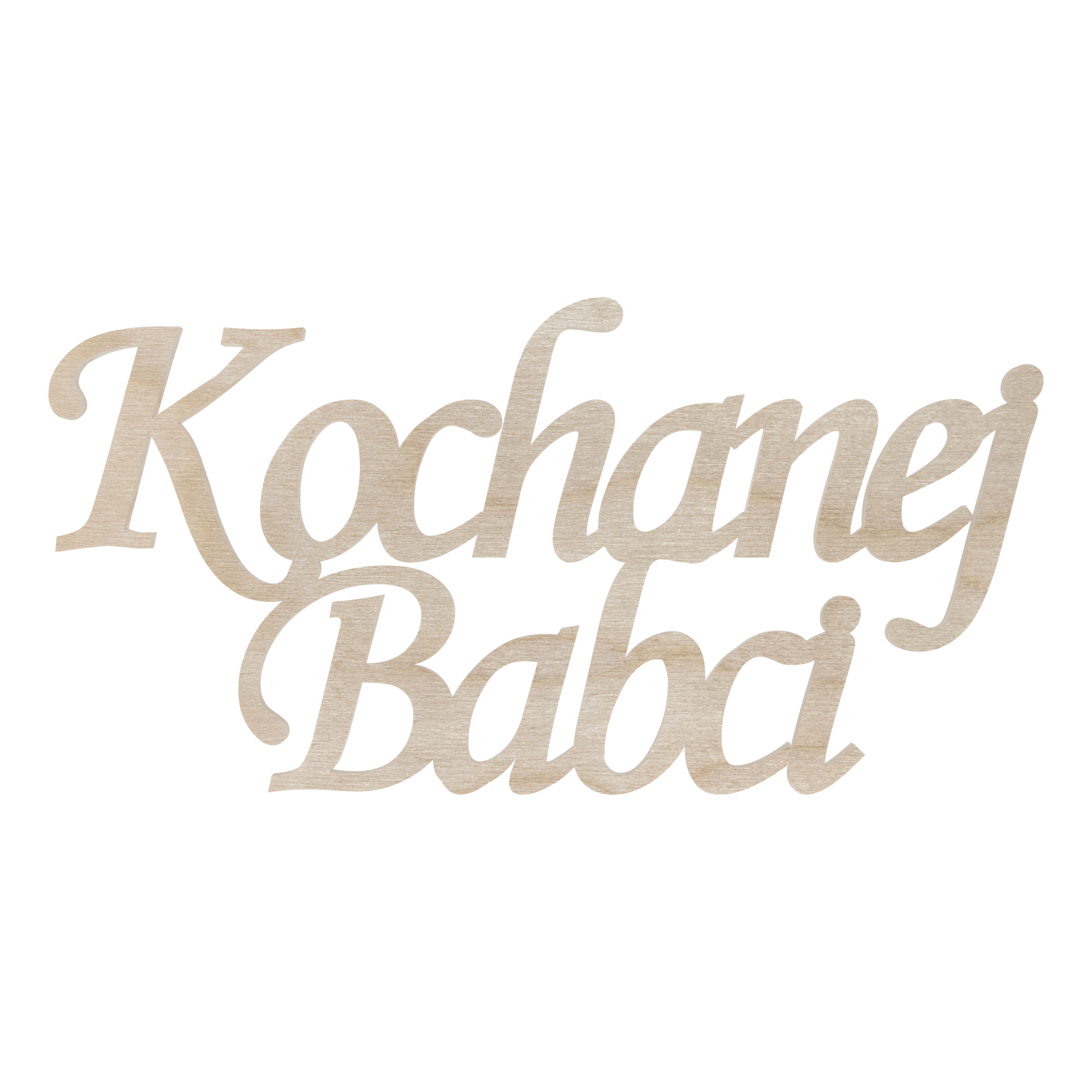 Napis drewniany Kochanej Babci 10 cm 1 Zakręcone Sznurki Napis drewniany Kochanej Babci 10 cm