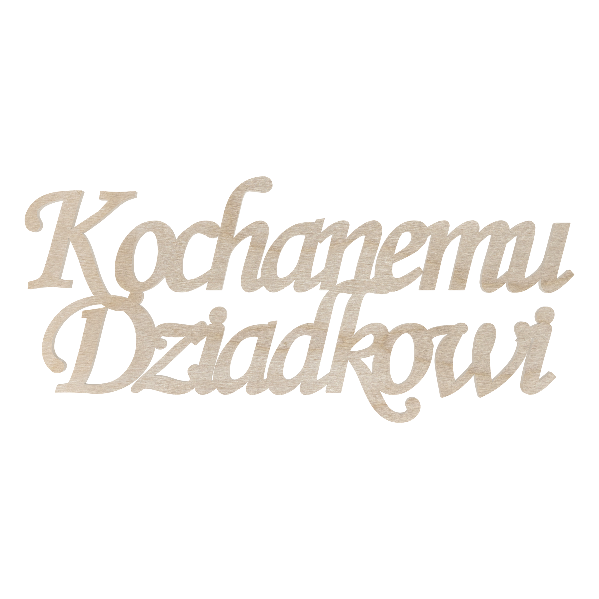 Kochanemu Dziadkowi napis drewniany 10 cm 1 Zakręcone Sznurki Kochanemu Dziadkowi napis drewniany 10 cm
