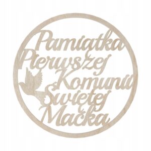 OBRĘCZ PIERWSZA KOMUNIA GOŁĄB 29 CM DOWOLNY NAPIS PERSONALIZOWANE IMIĘ