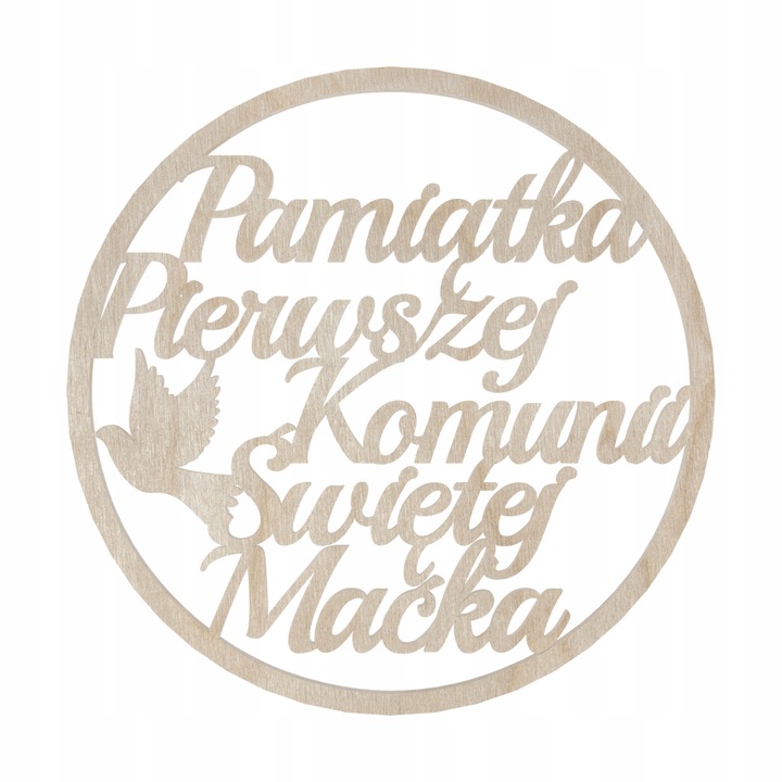 OBRĘCZ PIERWSZA KOMUNIA GOŁĄB 29 CM DOWOLNY NAPIS PERSONALIZOWANE IMIĘ 1 Zakręcone Sznurki OBRĘCZ PIERWSZA KOMUNIA GOŁĄB 29 CM DOWOLNY NAPIS PERSONALIZOWANE IMIĘ