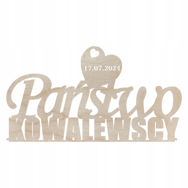 DEKORACJA NAZWISKO I DATA NA STÓŁ PAŃSTWA MŁODYCH ŚLUB WESELE OZDOBA 1 Zakręcone Sznurki DEKORACJA NAZWISKO I DATA NA STÓŁ PAŃSTWA MŁODYCH ŚLUB WESELE OZDOBA