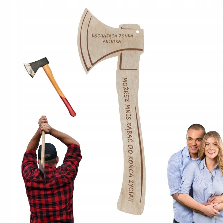 SIEKIERA PERSONALIZOWANA DLA CHŁOPAKA MĘŻCZYZNY XXL 42CM HIT SUPER PREZENT 1 Zakręcone Sznurki SIEKIERA PERSONALIZOWANA DLA CHŁOPAKA MĘŻCZYZNY XXL 42CM HIT SUPER PREZENT