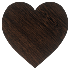 Serce WENGE serduszka 3cm sklejka ozdoba dekor 30szt.