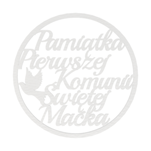 OBRĘCZ PIERWSZA KOMUNIA GOŁĄB 29 CM DOWOLNY NAPIS PERSONALIZOWANE IMIĘ