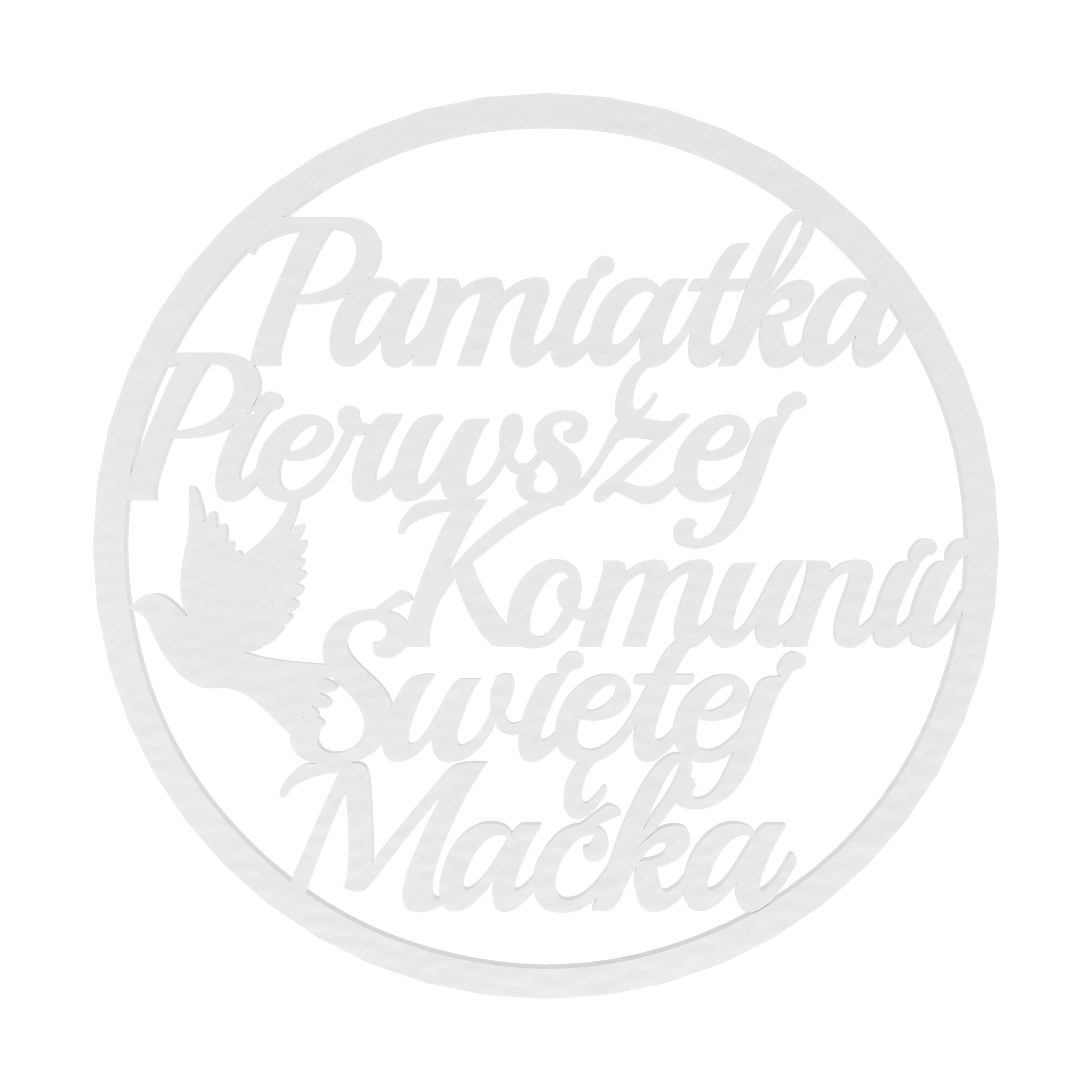 OBRĘCZ PIERWSZA KOMUNIA GOŁĄB 29 CM DOWOLNY NAPIS PERSONALIZOWANE IMIĘ 1 Zakręcone Sznurki OBRĘCZ PIERWSZA KOMUNIA GOŁĄB 29 CM DOWOLNY NAPIS PERSONALIZOWANE IMIĘ