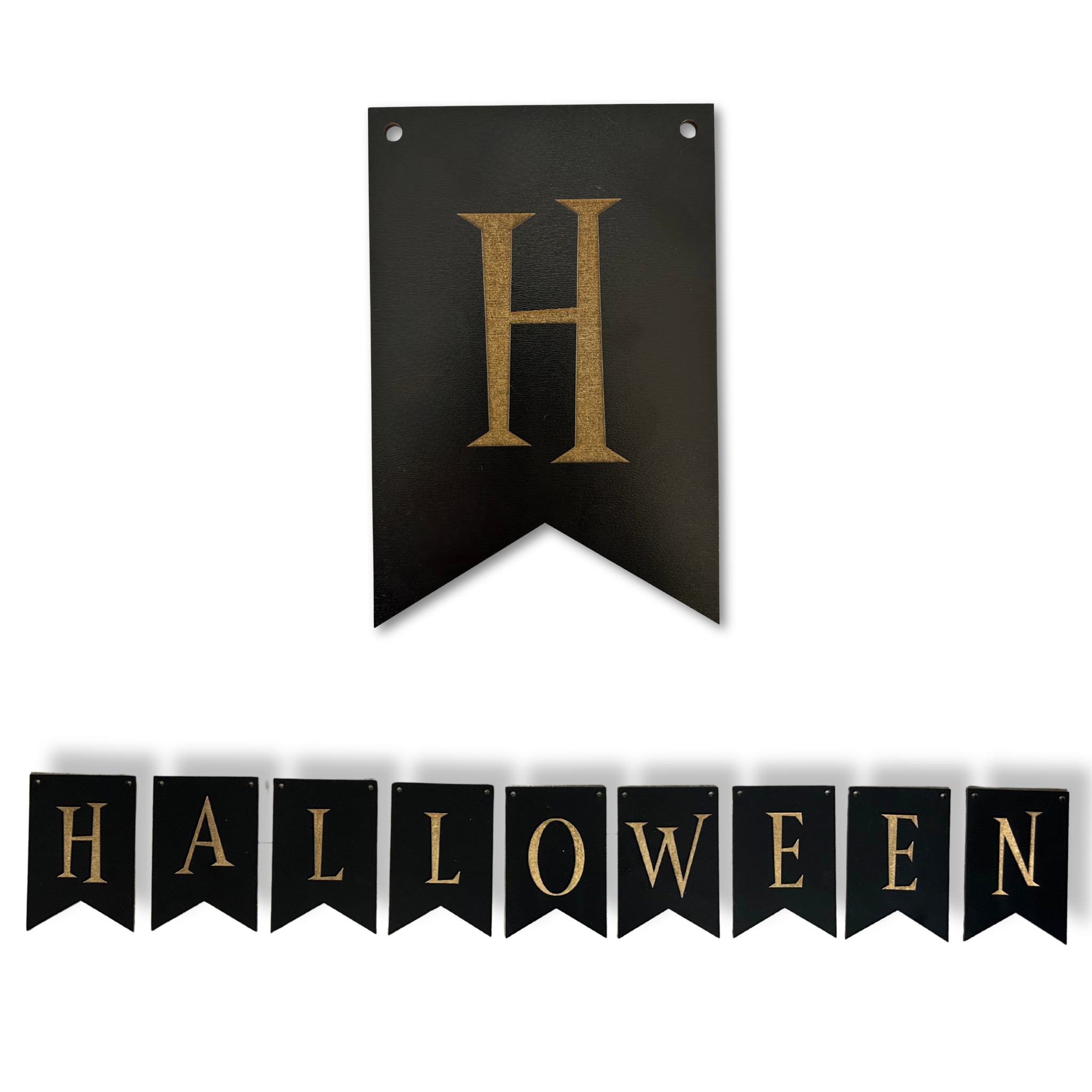 Girlanda HALLOWEEN napis 1 Zakręcone Sznurki Girlanda HALLOWEEN napis