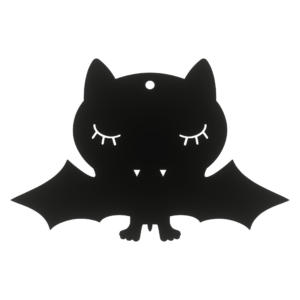 Nietoperz zawieszka 15 cm czarny halloween